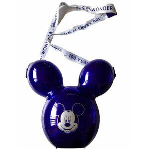 Disney Parks 100 Years of Wonder Metallic Purple‎ Mickey Balloon Popcorn Bucket